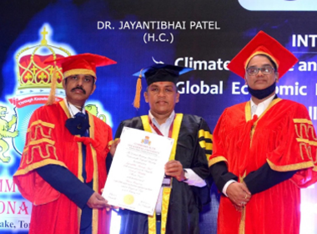 Awarded by Chief Minister of Gujarat Shri. Vijay Rupani